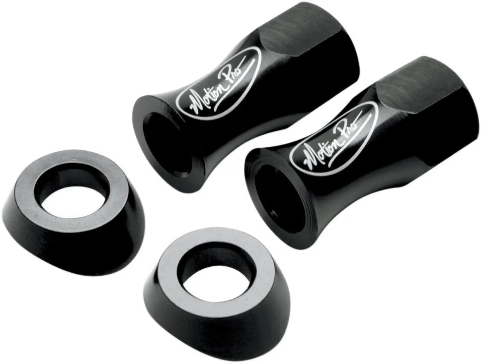 Motion Pro Extended Rim Lock Nuts Black Gloss with Washers 13mm