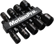 Motion Pro 9-Piece Magnetic Nut Driver Set 1/4" Hex Black Metric