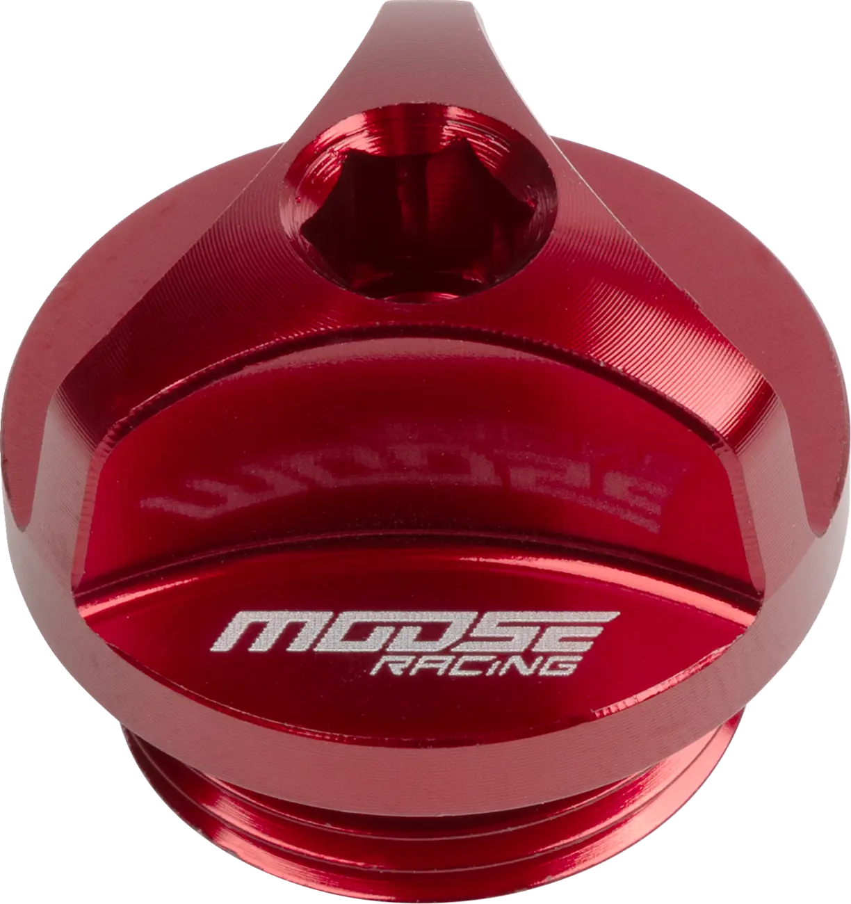 Moose Offroad Oil Filter Plug - Red Anodized