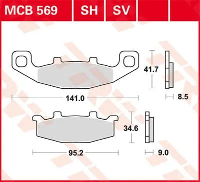 Trw Sv Series Sinter Bremsbeläge - Vorne - Vorne & Hinten