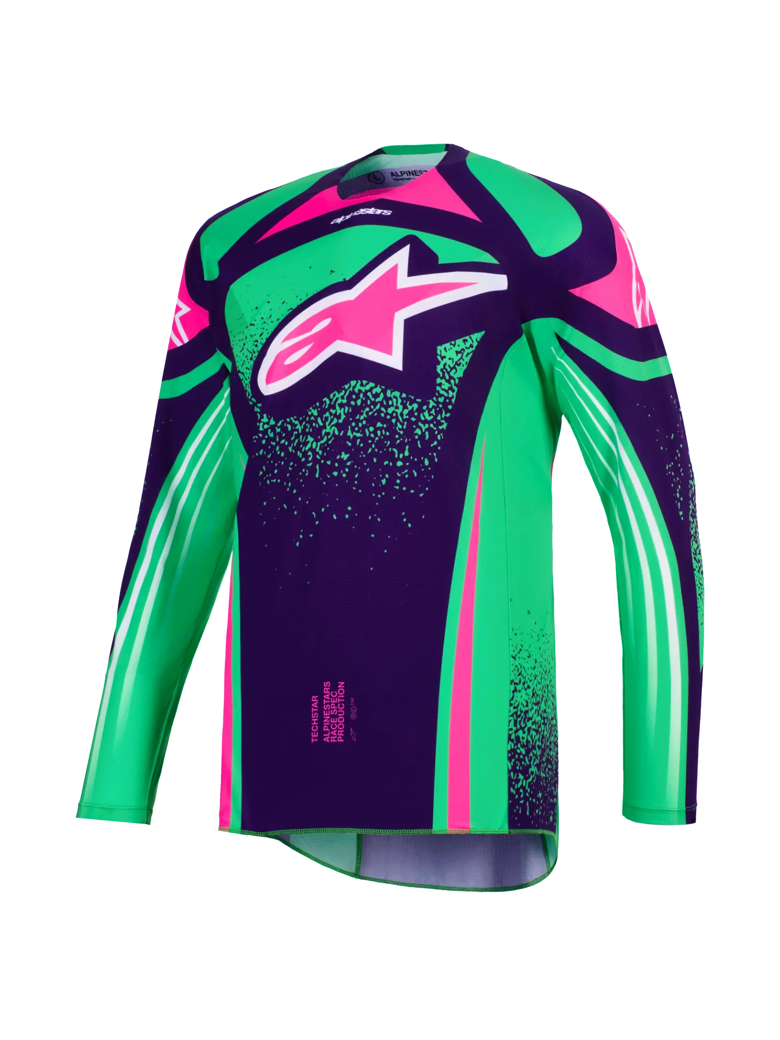 Alpinestars Techstar Nomur Jersey - Green/Pink/Purple
