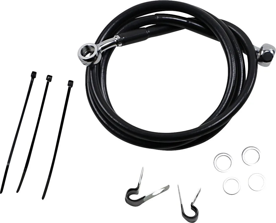 Drag Specialties Verlängerter Bremsschlauch-Kit 47.25" Schwarz Vinyl