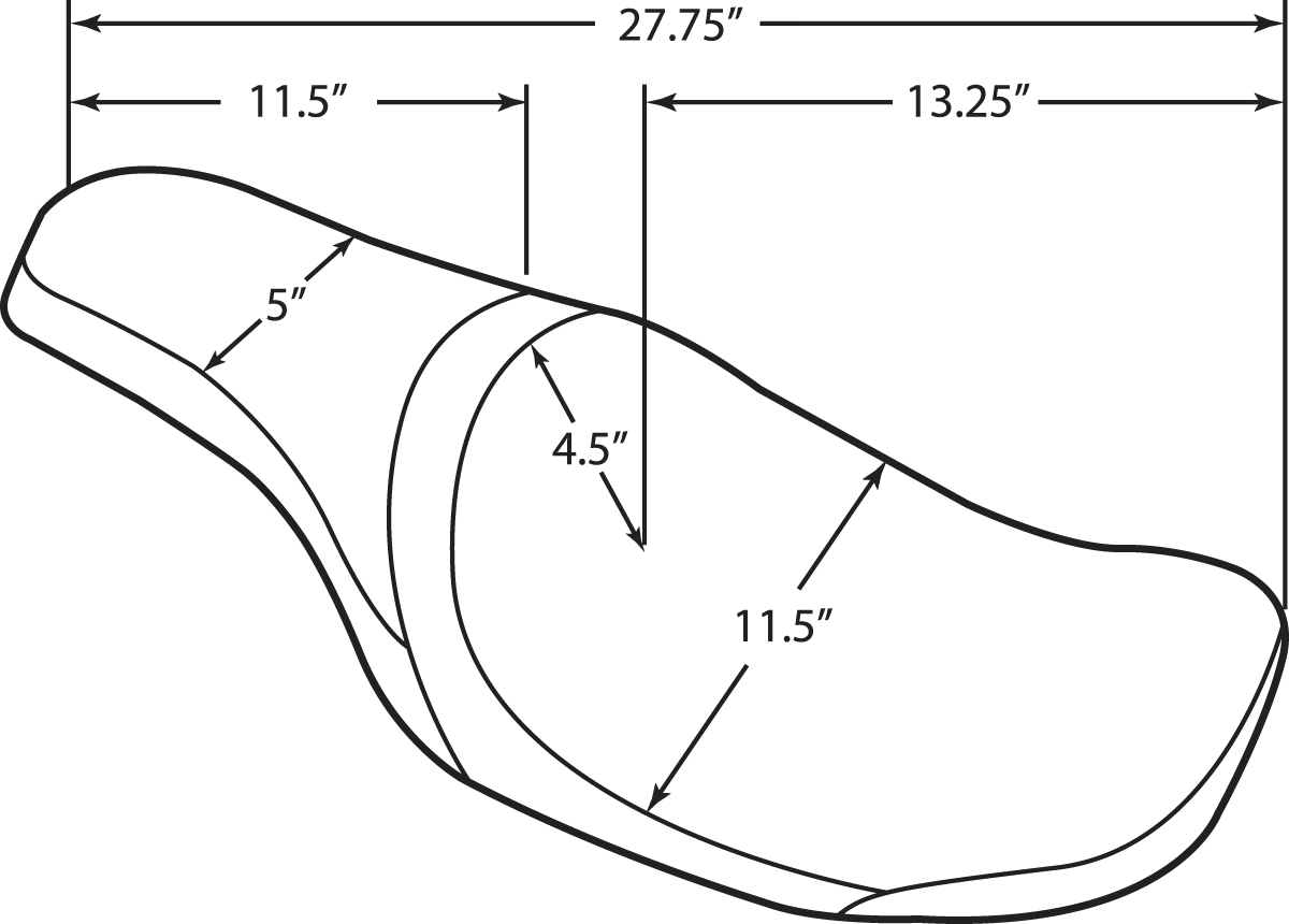 Drag Specialties Predator Seat - For Harley Davidson