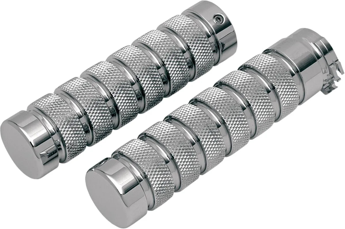 Accutronix Knurled Grips - Chrome 1" Handlebar