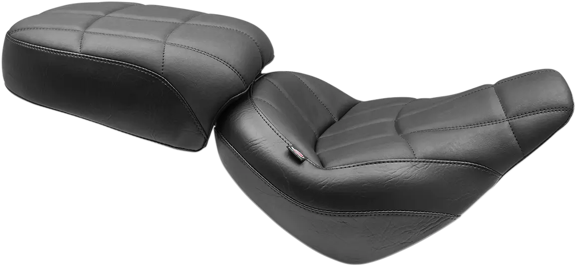 Solo Mustang Touring Seat - Black Vinyl - For Harley Davidson