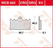 Trw Crq Series Carbon Race Bremsbeläge - Vorne