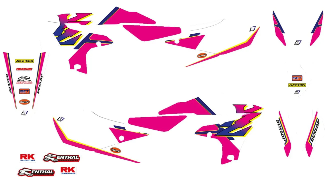 Blackbird Racing Retro Graphic Kit With Seat Cover For Yamaha