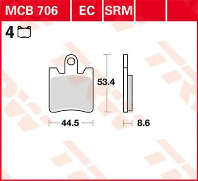 TRW SV Series Sintermetall Bremsbeläge - Vorne