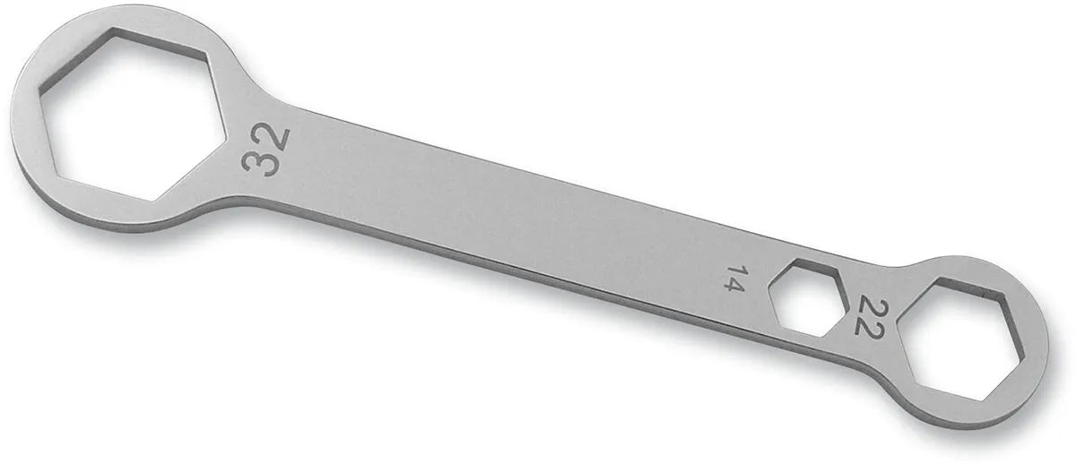 Cruztools Double Axle Wrench 14mm 22mm 32mm Chrome