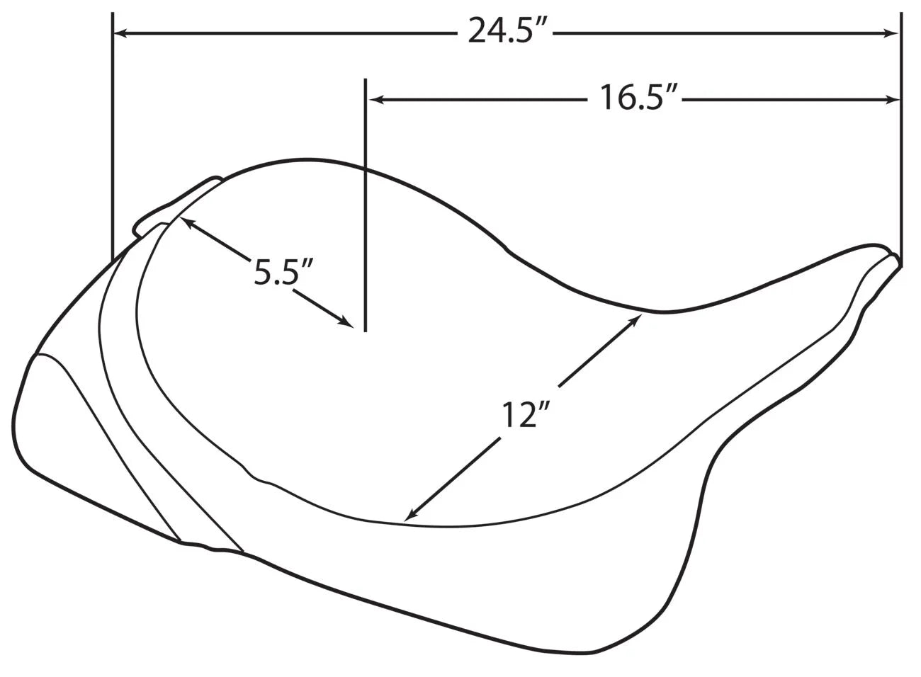 Drag Specialties Backrest Compatible Solo Seat - For Harley Davidson