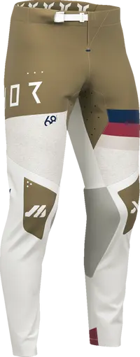 Thor Sportmode League Pants - Light Gray/Tan/White/Navy/Maroon