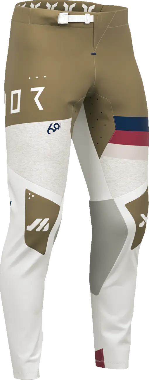 Thor Sportmode League Pants - Tan/White/Navy/Maroon