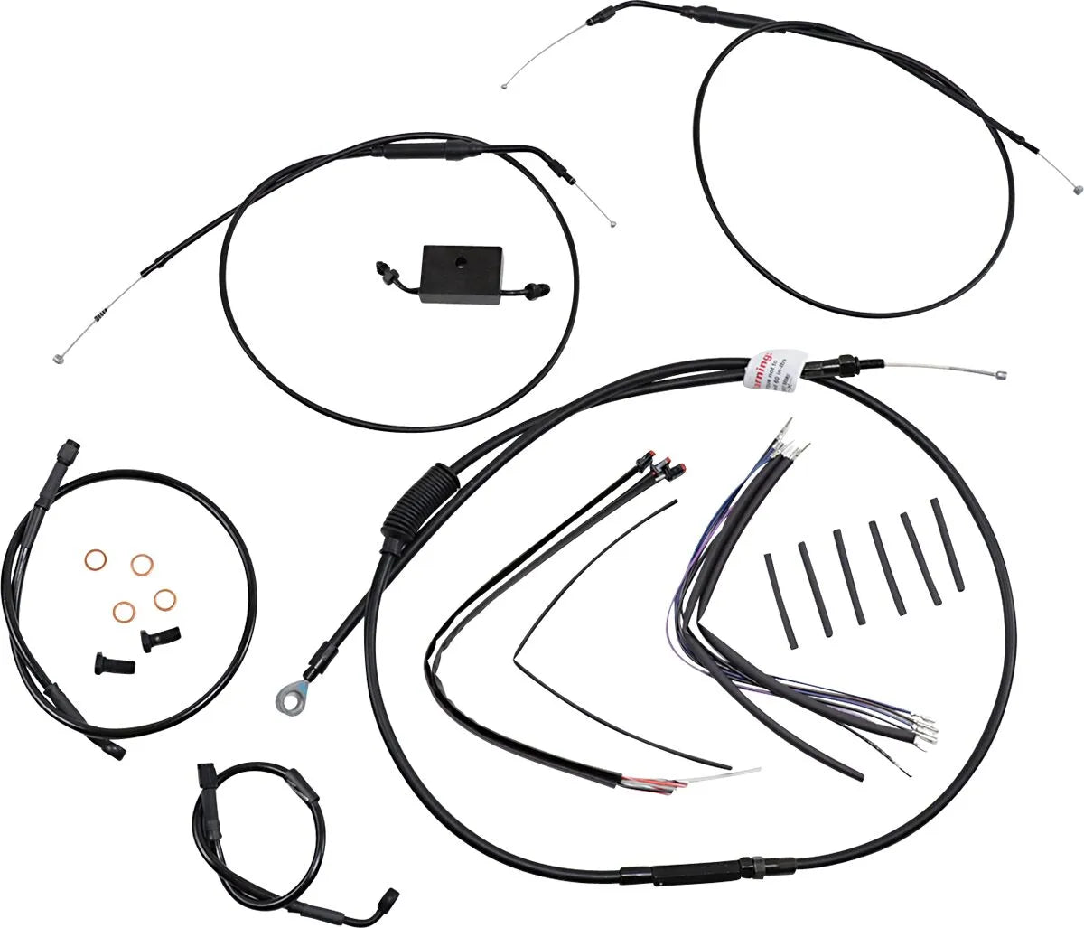 Burly Brand Extended Handlebar Cable & Brake Line Kit for ABS
