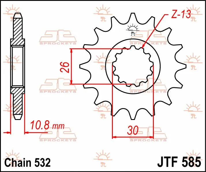 Jt Sprockets Front Sprocket - 532 Chain, 17 Tooth
