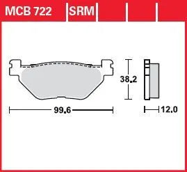 Trw Srm Series Sintered Scooter Brake Pads - Rear