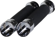 Khrome Werks Edge Grips - Chrome, 1" Handlebar