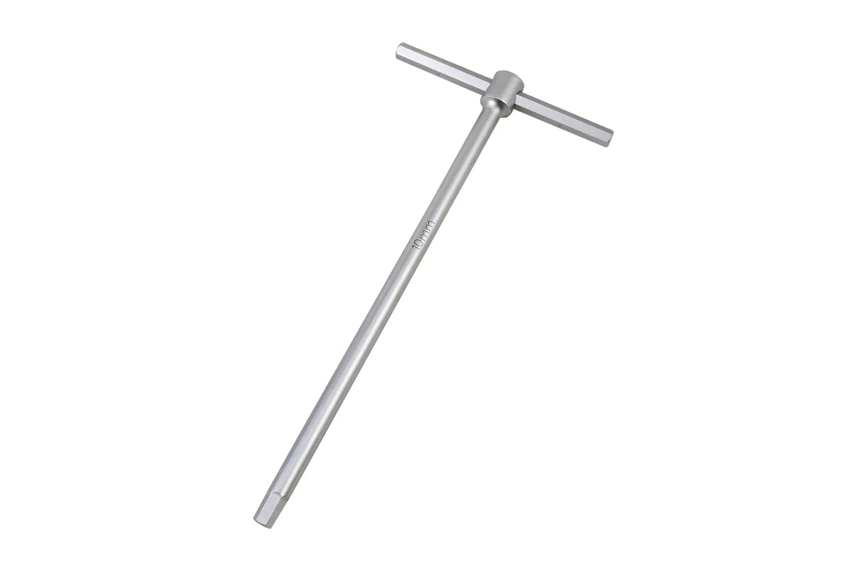 Bikeservice 10mm Hex T-Handle Wrench 300mm Silver