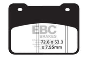 Ebc Sfa-hh Sinter-Scooter-Bremsbeläge Für Verbesserte Bremsleistung - Vorne