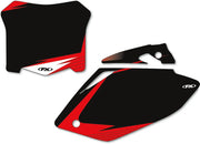 Factory Effex Pre-cut Number Plate Kit - Black/red
