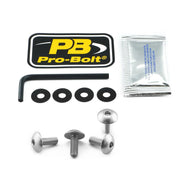Pro Bolt Aluminium License Plate Bolt Kit - Silver