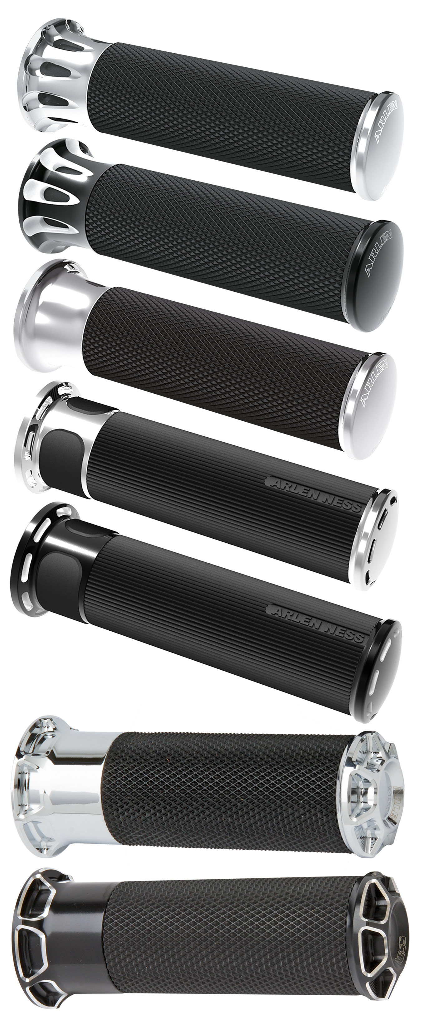 Arlen Ness Fusion Billet Look Handlebar Grips
