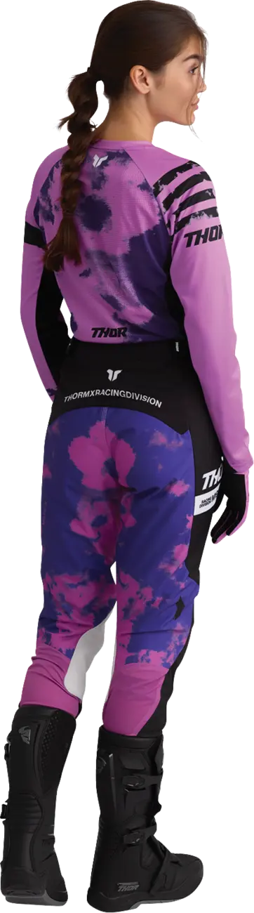 Thor Women's Launchmode Bleach Jersey - Black/Purple/White