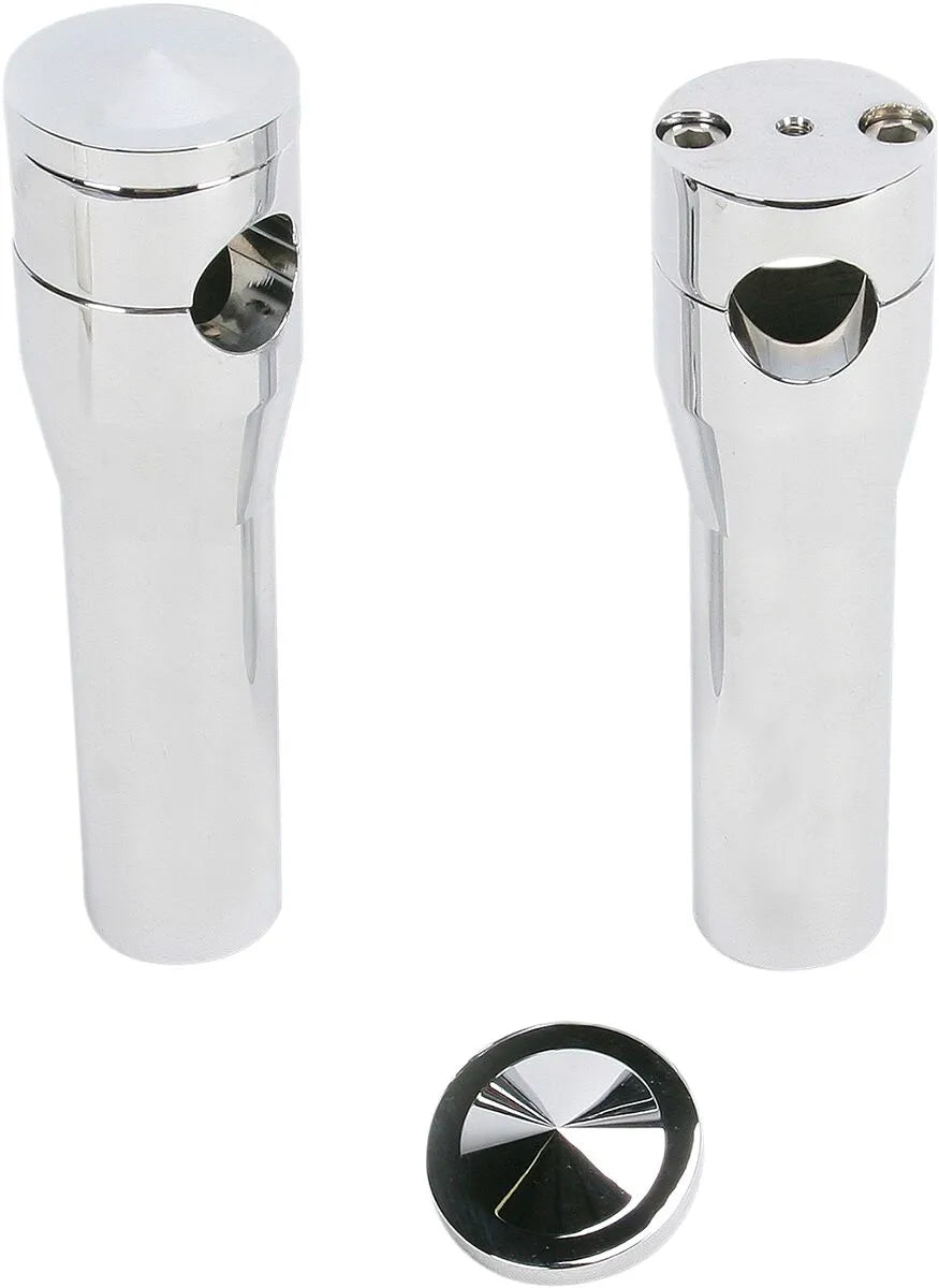 Accutronix Elite Billet Aluminum Risers - Chrome, 6"