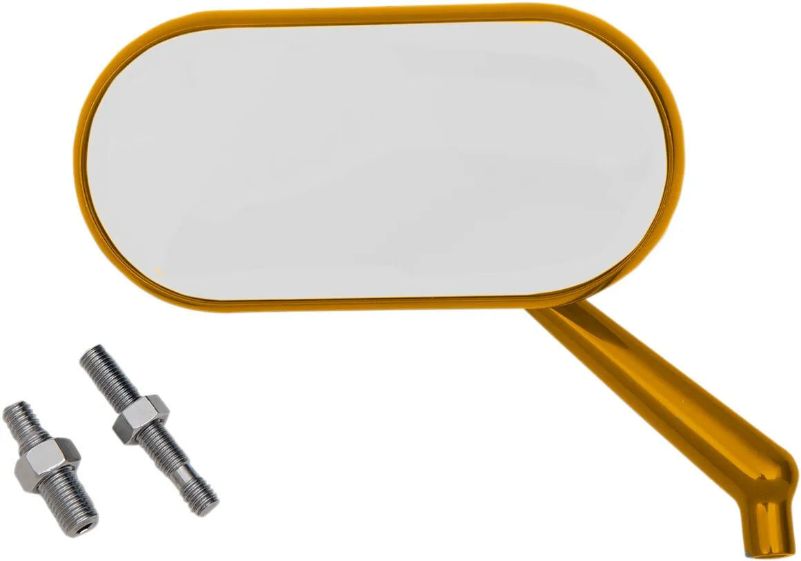 Arlen Ness Forged Oval Mirror - Gold Anodized