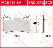 Trw Sv Series Sintermetall-Bremsbeläge Für Vorderradbremse - Vorne
