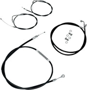 LA CHOPPERS Standard Black Vinyl Handlebar Cable Kit for Ape
