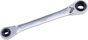 Bikeservice 4-in-1 Reversible Ratchet Wrench Silver 8mm 10mm