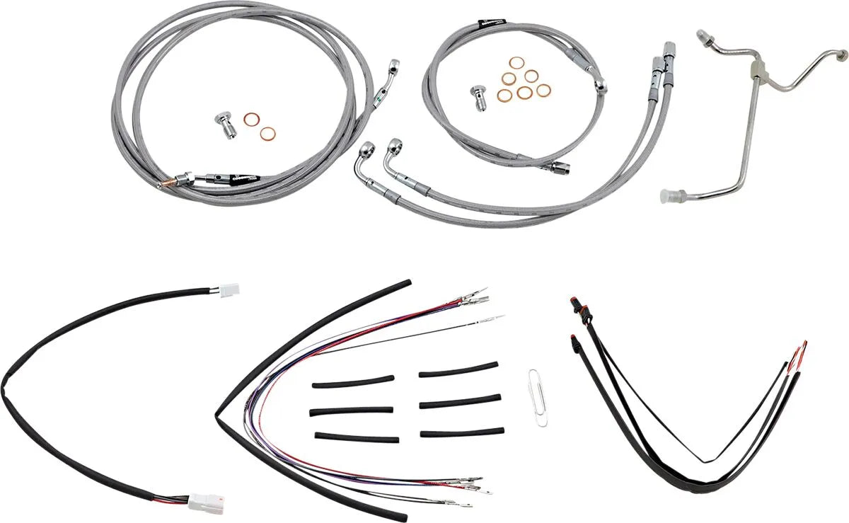 Burly Brand Stainless Braided Cable Kit for Ape Hangers