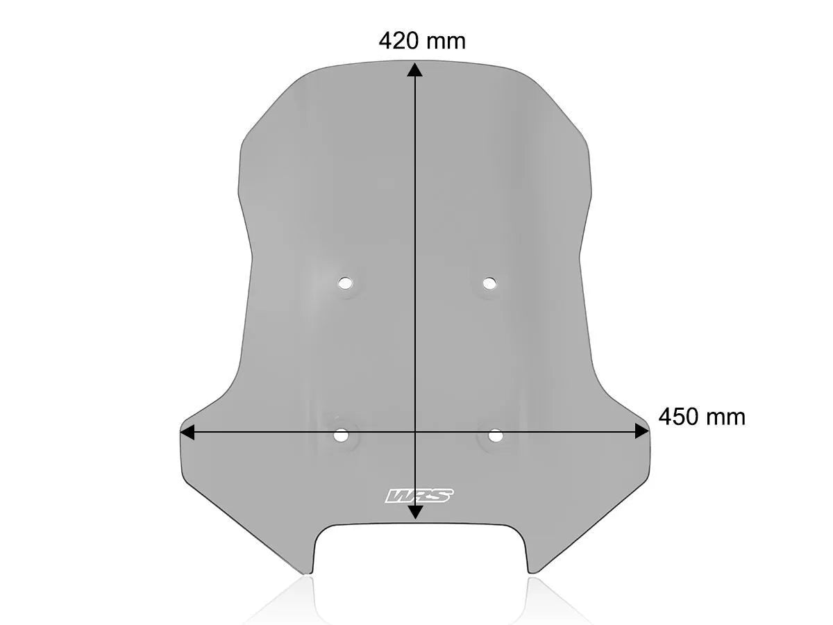Wrs Caponord Windscreen - Smoke Touring Windshield
