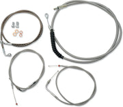 LA CHOPPERS Standard Stainless Braided Cable/Brake Line Kit