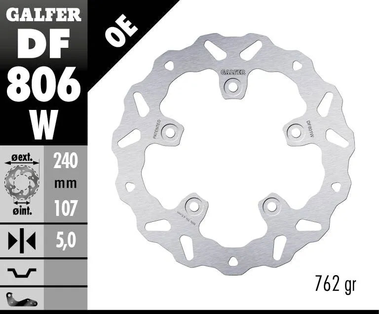 Galfer Wave Bremsscheibe - Hochleistungs-Bremskraft - Hinten