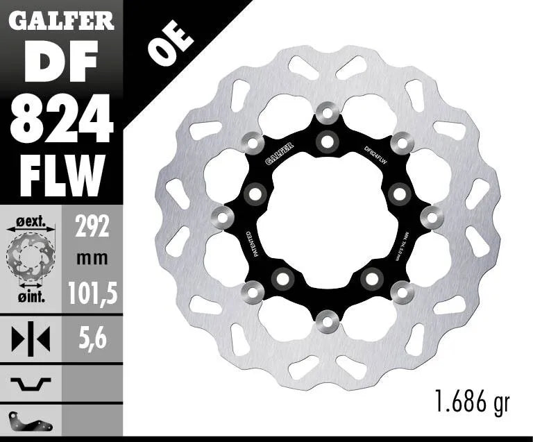Galfer Brake Rotor For Direct Replacement - Rear