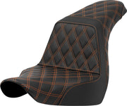 Saddlemen Lattice Stitch Step-up Seat - For Harley Davidson