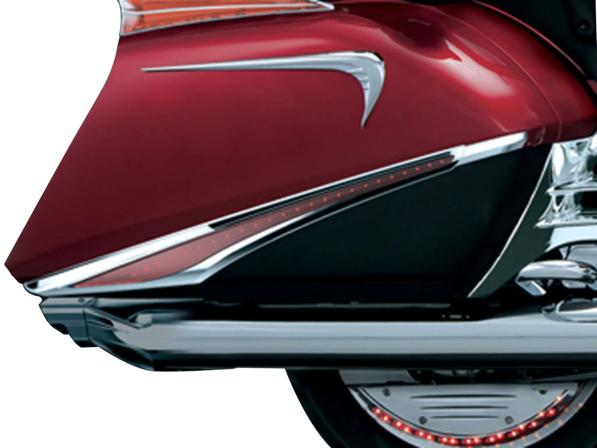Kuryakyn Led Saddlebag Accent Swoops - Chrome/red