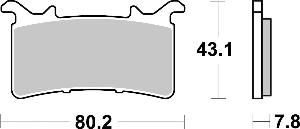 SBS DS Racing Dual Sinter Bremsbeläge Satz - Vorne