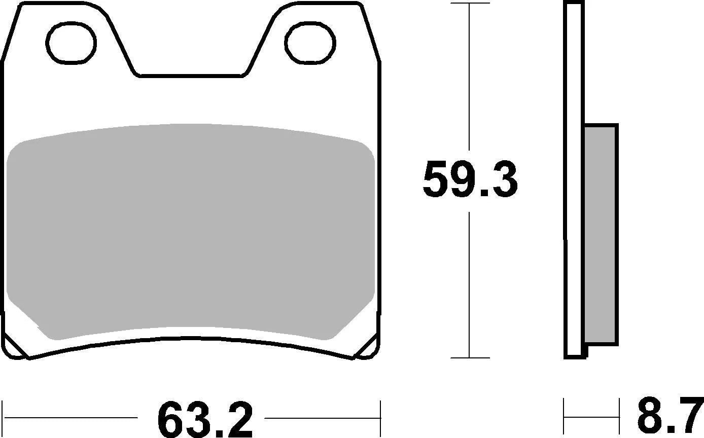 Sbs Ls Street Excel Gesinterte Hinterrad-Bremsbeläge - Hinten