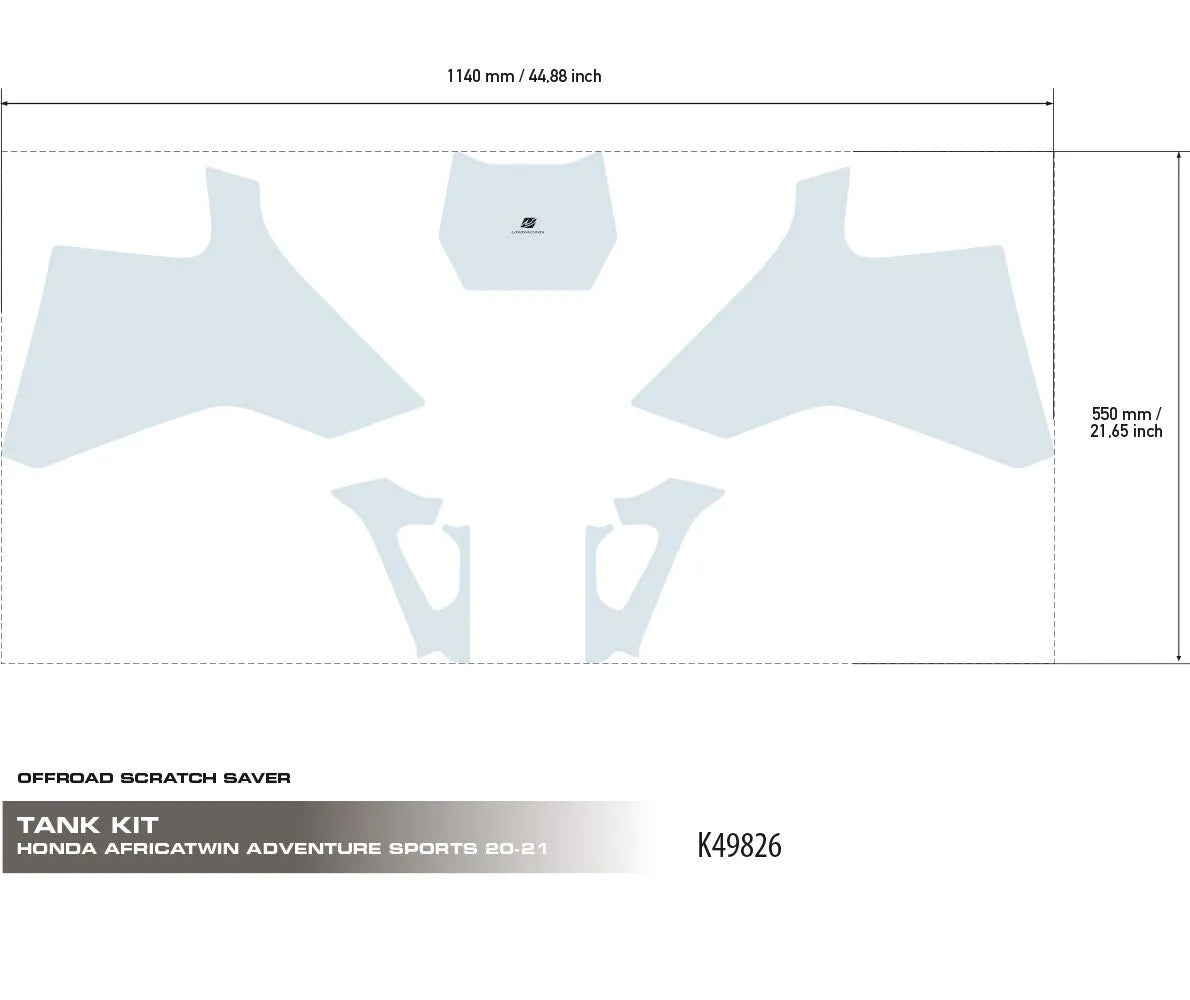 Uniracing Scratch Saver For Honda - Clear Vinyl Tank Protector