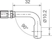 Trw Varioflex Banjo Fitting 90° Biegung