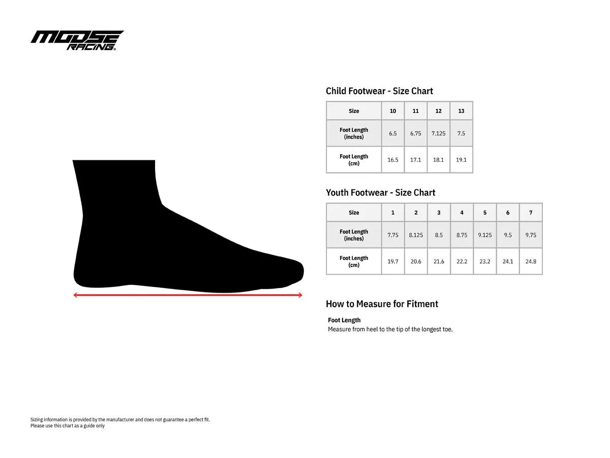 Moose Offroad Soft-Goods M1.3 Child MX Boots Black Hi-Viz