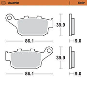 Moto-Master Roadpro Sinter Bremsbelag Hinten - Hinten