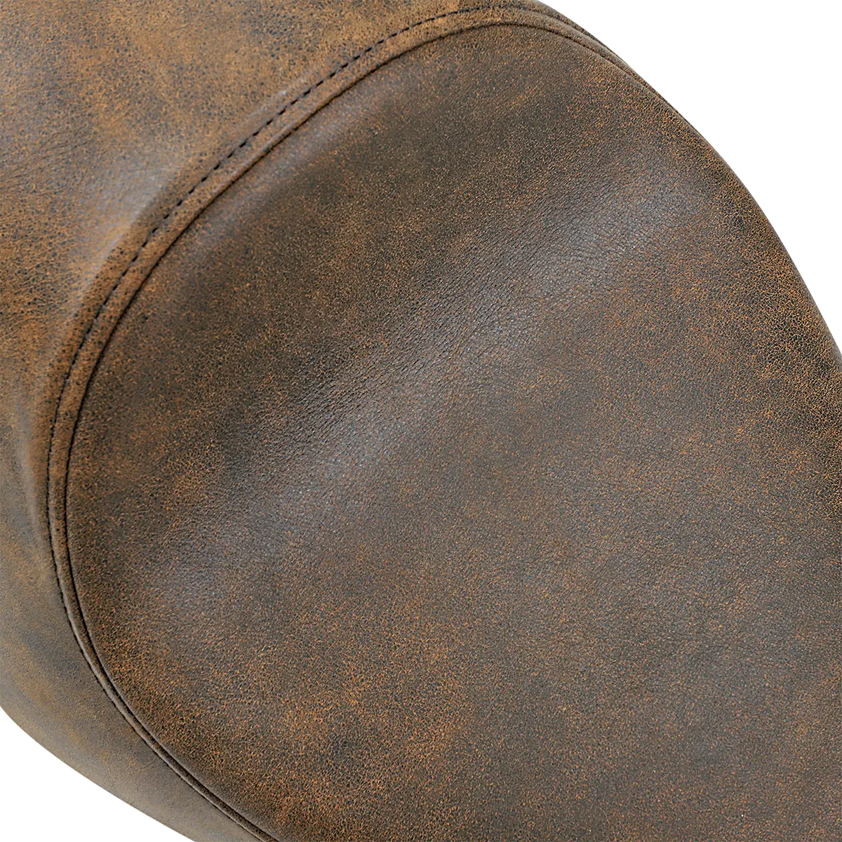 Drag Specialties 3/4 Solo Seat - Brown Vinyl - For Harley Davidson