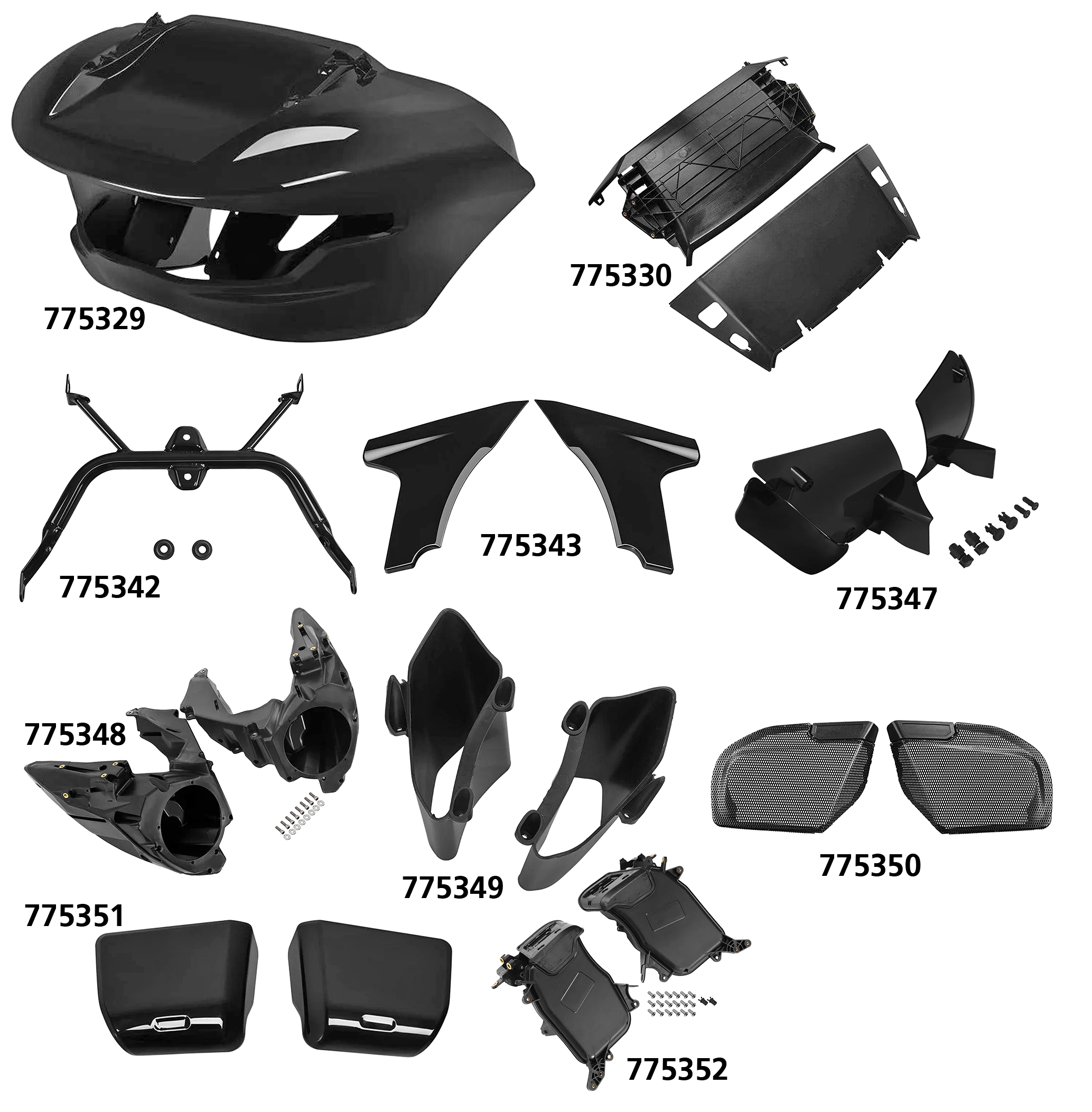 Zodiac Road Glide "sharknose" Fairing Parts 2023 to Present – Windshield