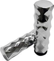 La Choppers Billet Hex Grips - Chrome, 1"
