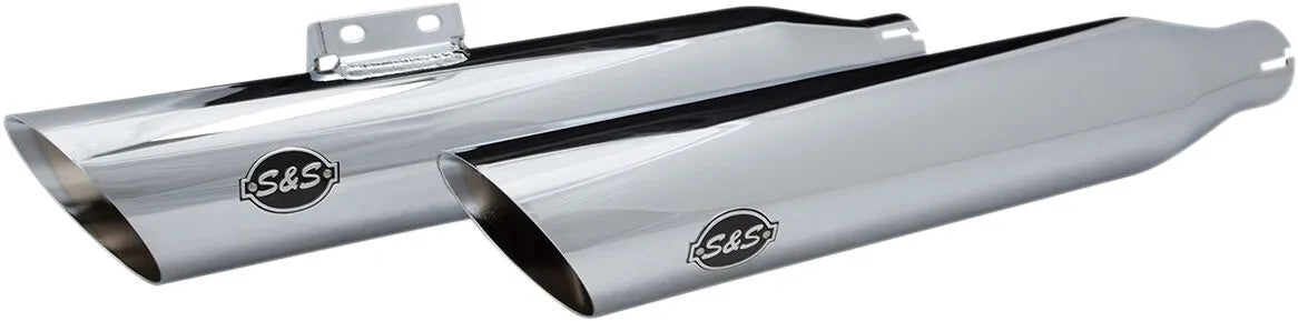 S&S Cycle Slash Cut Race Slip-On Schalldämpfer - Chrom