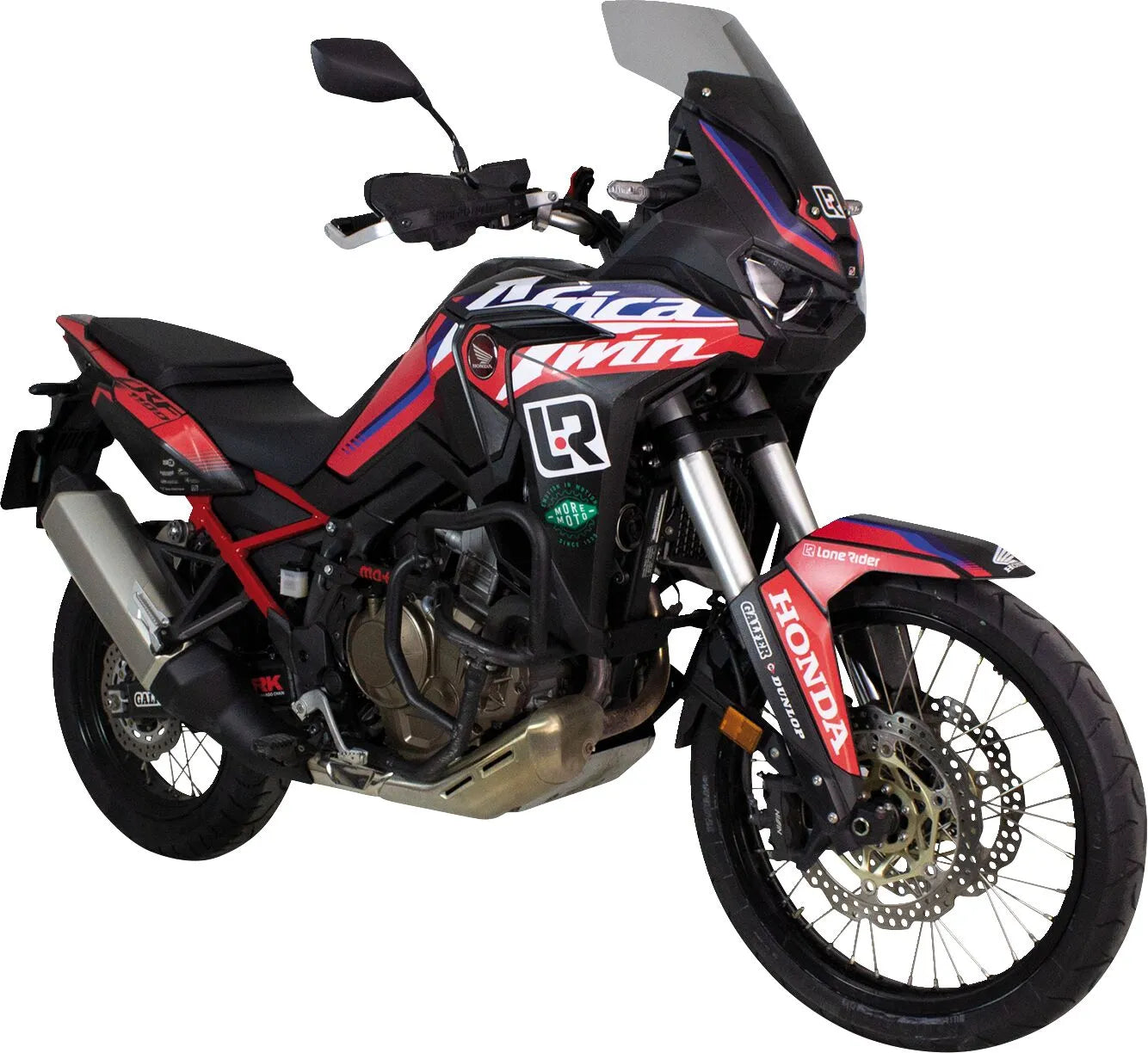 Uniracing Decal Kit For Honda Motorcycles - Black/red