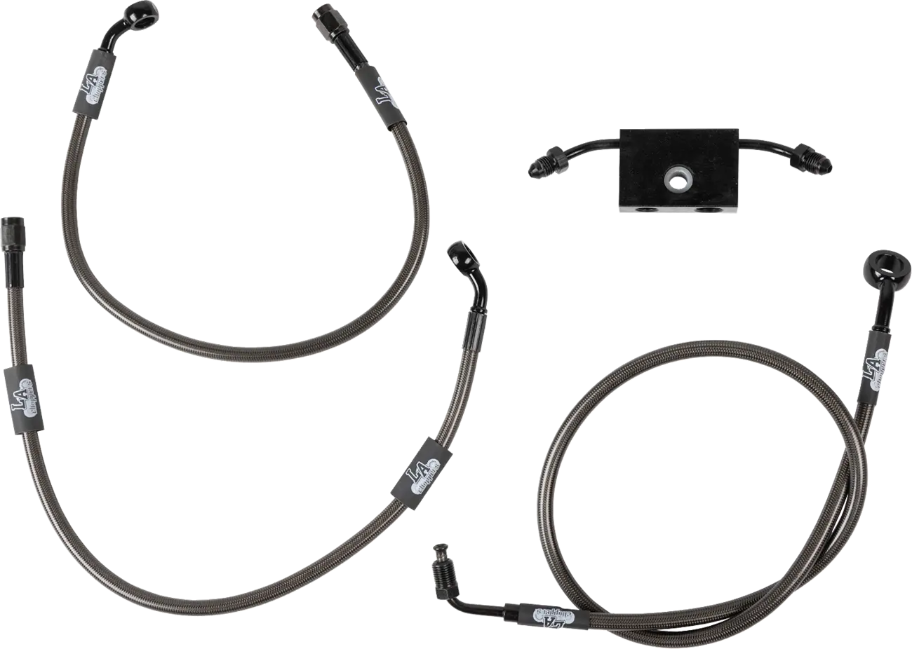 La Choppers Midnight Geflochtener Bremsleitungssatz Mit Abs